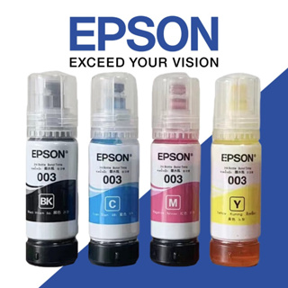 EPSON 003 หมึกแท้ 100% Original 4 สี BK, C, M, Y ไม่มีกล่อง ใช้กับเอปสันรุ่น L1110 L1210 L1216 L1250 L1256 L3100 L3101