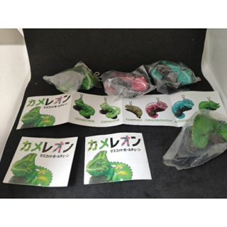 Japan QUALIA Original Capsule Toy Cute Kawaii Chubby Stone Gecko Ball Python Gecko Chameleon Keychain Pendant Gashapon