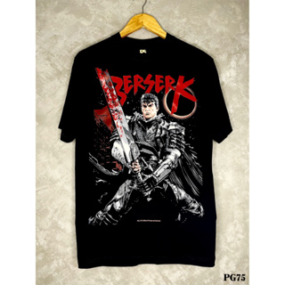 Berserkเสื้อยืดสีดำสกรีนลายPG75