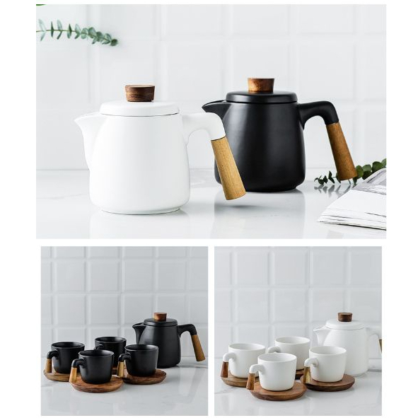 nordic-ceramic-one-tea-pot-amp-ceramic-cup-disk-สินค้าพร้อมส่ง