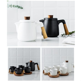 🍵NORDIC CERAMIC ONE TEA POT &amp; CERAMIC CUP DISK🍵 สินค้าพร้อมส่ง🚚