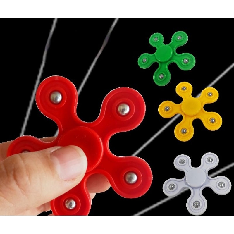 Gyro Metal Seven Spoke Hand Fidget Spinner Long Time Rotation Hand Ninja  Spinner Stress Relieve EDC Toys - Red
