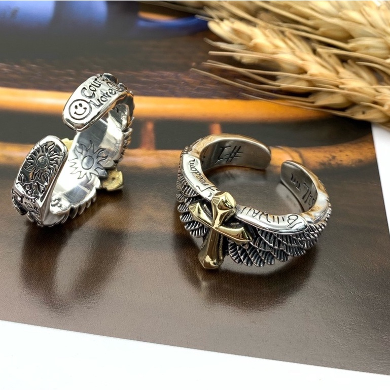 925-เงินสเตอร์ลิง-bwl-seiko-กราฟฟิตีข้ามปีกนางฟ้าแหวนย้อนยุคเก่าสว่างสดใส-unisex-แหวนเปิด