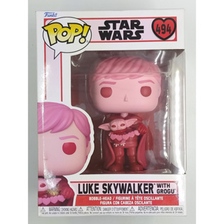 Funko Pop Star Wars The Mandalorian - Luke Skywalker With Grogu #494 (กล่องมีตำหนินิดหน่อย) แบบที่ 2