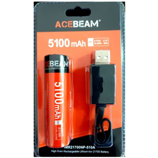 แบตIMR21700 ACEBEAM 5100mAh  USB Type C ของแท้