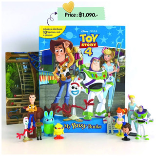 Phidal - Disney Toy Story4 My Busy Book - - 10 Figurines and a Playmat