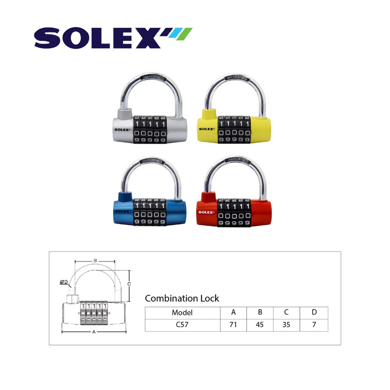 กุญแจรหัส-solex-model-c57