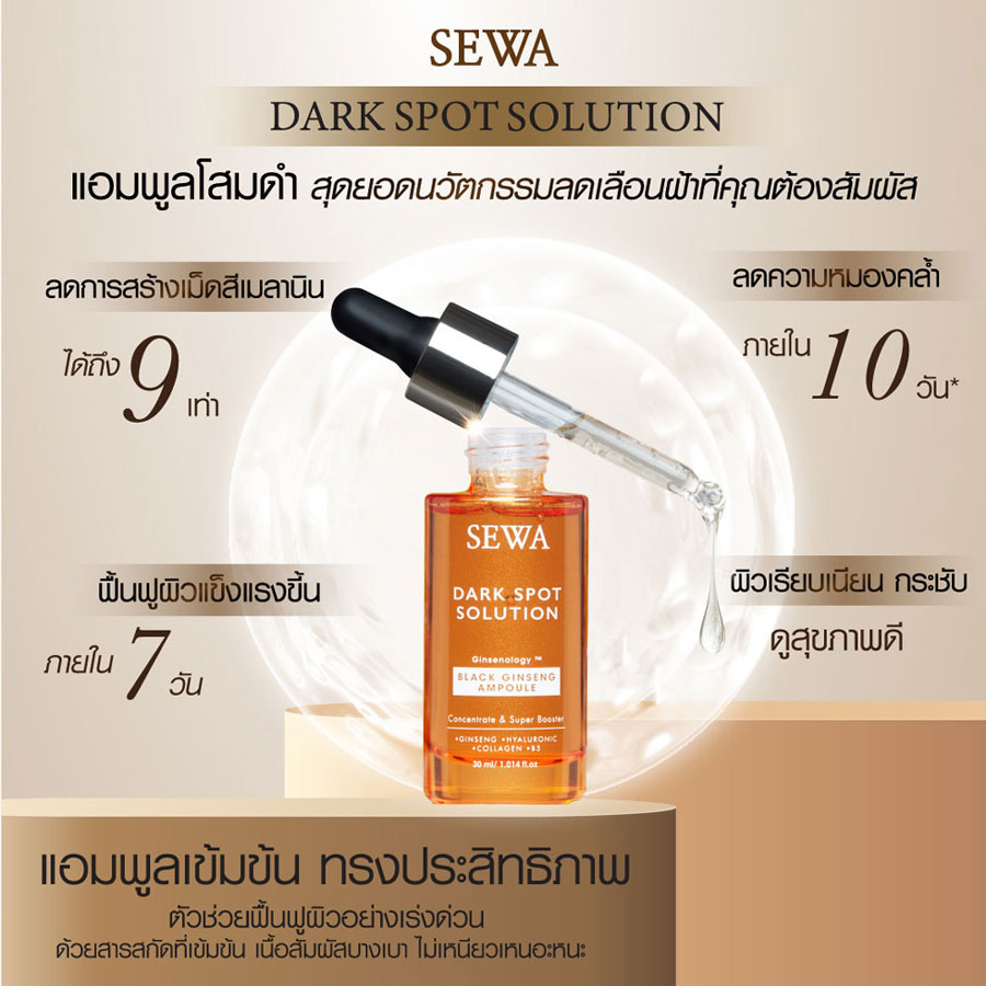 เซวาแอมพูลโสมดำเกาหลี Sewa Dark Spot Solution Black Ginseng Ampoule