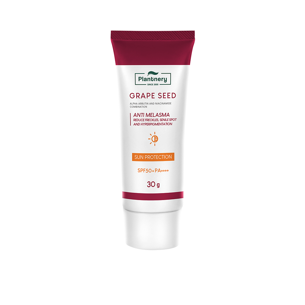 ภาพสินค้าPlantnery Grape Seed Sunscreen Cream SPF50+ PA++++ 30 g ครีมกันแดด ปกป้องผิวลดฝ้า กระ จากร้าน naturylab บน Shopee ภาพที่ 1