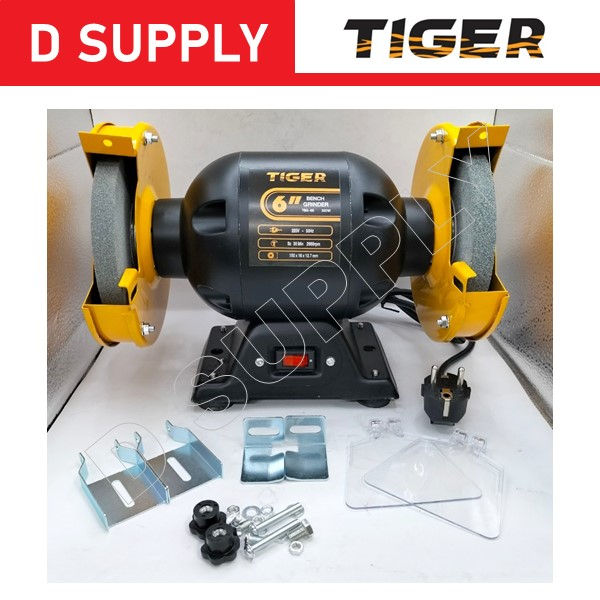 tiger-มอเตอร์หินไฟ-มอเตอร์หินเจียร-รุ่น-tbg-6s-6-350w-เครื่องเจียร-แท่นหินเจียร-รุ่นใหม่แทนตัว-tbg-6