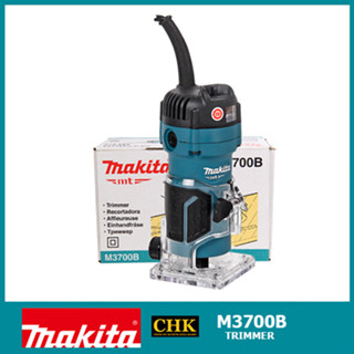 MAKITA ทริมเมอร์ เครื่องเซาะร่องไม้(เร้าเตอร์ Trimmer) 1/4นิ้ว 530W) รุ่น M3700B ++มาแทน มาคเทค MT372++