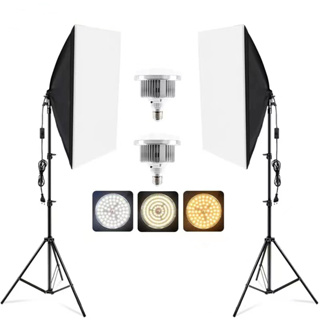 Studio 85W/150W LED สตูดิโอถ่ายภาพ ไฟต่อเนื่อง ไฟสตูดิโอ 50x70 Softbox Continuous Lighting Kits for Photography