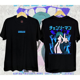 Chainsaw Man - Himeno Anime เสื้ออินเทรนด์เสื้อยืดลำลองผ้าฝ้ายพิมพ์เสื้อยืด