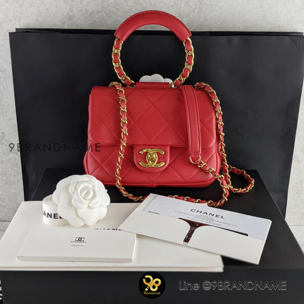 chanel-in-the-loop-flap-bag-lambskin-ghw-สภาพดี