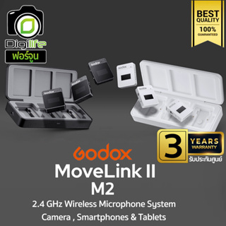 Godox Microphone MoveLink II M2 ,Wireless Microphone 2.4GHz สำหรับ Camera Smartphone & Tablets -รับประกันศูนย์ Godox 3ปี
