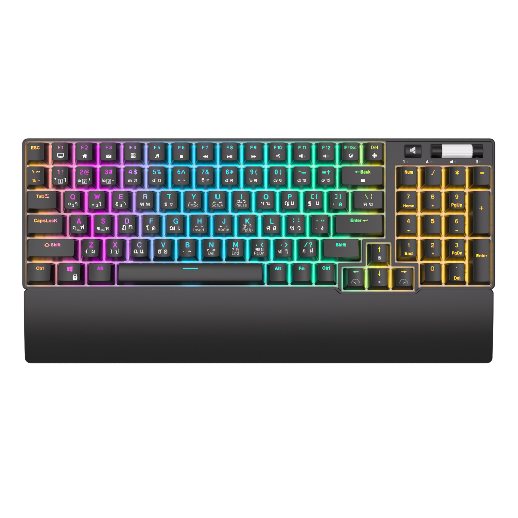 Rk96 RK ROYAL KLUDGE คีย์บอร์ดเกมมิ่งไร้สายบลูทูธ RGB สามโหมด | Shopee ...