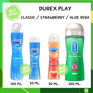 Durex play  เจลหล่อลื่น ขนาด 50 / 100 / 200 ml. ดูเร็กซ์ เพลย์ Classic / Strawberry / Massage 2in1