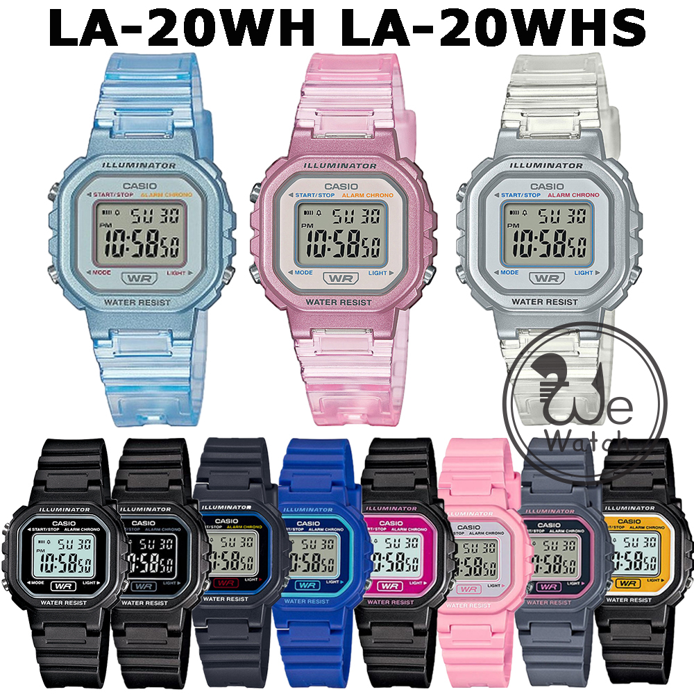 รูปภาพสินค้าแรกของCASIO % รุ่น LA-20WH LA-20WHS นาฬิกาขนาดเล็ก DIGITAL เหมาะกับผู้หญิงและเด็ก พร้อมกล่องและประกัน1ปี LA20WH, LA20