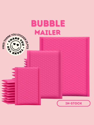 (กรอกโค้ด VY8XBU7D ลด 65.-) (แพค 25-50 ซอง)  ซองบับเบิ้ล Hot Pink ซองกันกระแทก ซองพาสเทล Bubble Mailers