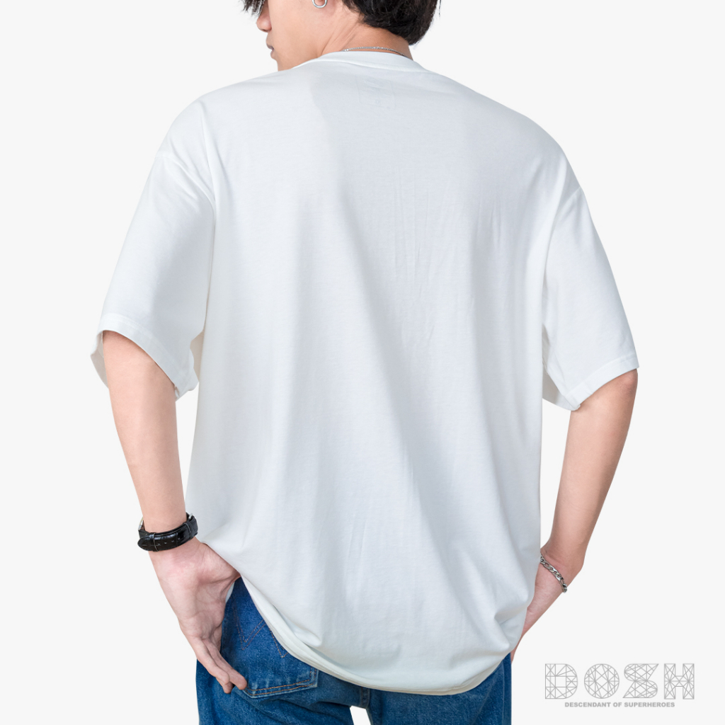 dosh-unisex-t-shirts-wb-เสื้อยืดคอกลมแขนสั้น-ผู้ชาย-ผู้หญิง-fdwamt5002-ow