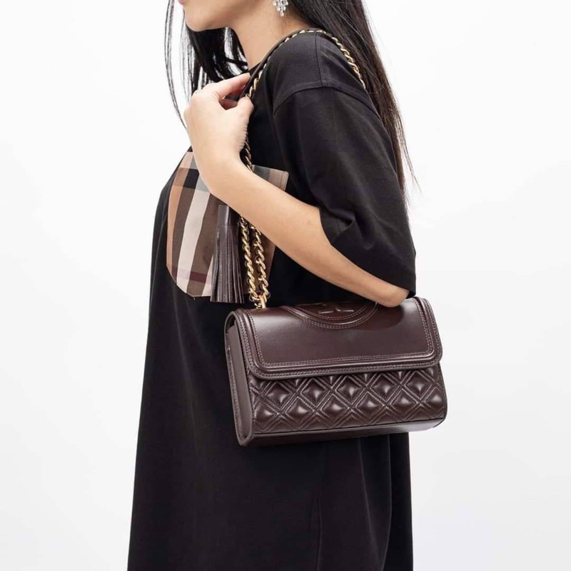 พร้อมส่ง-sale-13999-เท-งาน-shop-ราคาดีงาม-tory-burch-fleming-convertible-shoulder-bag-สี-tempranillo