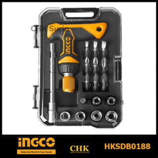 INGCO HKSDB0188 ไขควง ชุดไขควง อเนกประสงค์ 18 ชิ้นชุด ( T-Handle Wrench Screwdriver Set )