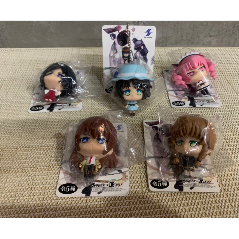 steins-gate-sk-japan-mini-figure-keychain-complete-set-of-5-new-steins-gate-ฝ่าวิกฤตพิชิตกาลเวลา