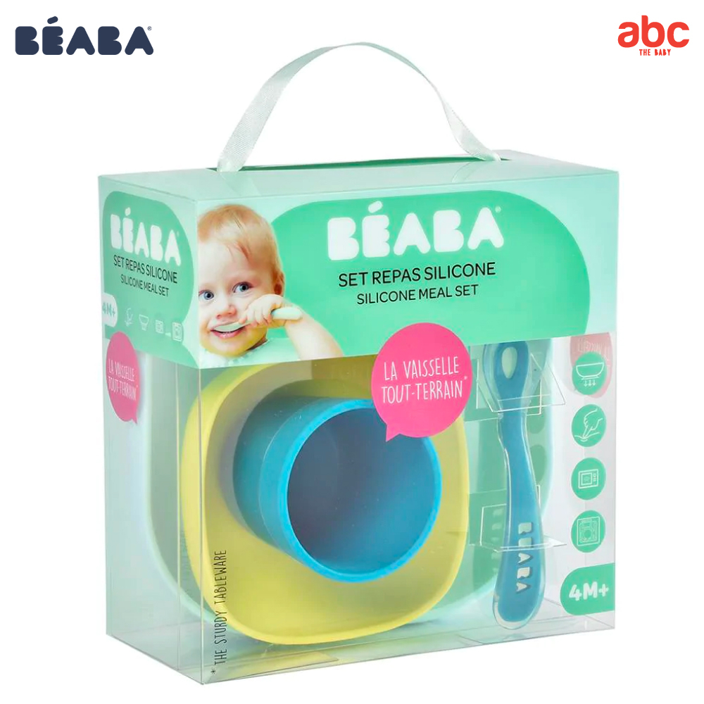 beaba-ชุดทานอาหาร-silicone-meal-set-4-pcs-สำหรับเด็ก-4-เดือนขึ้นไป