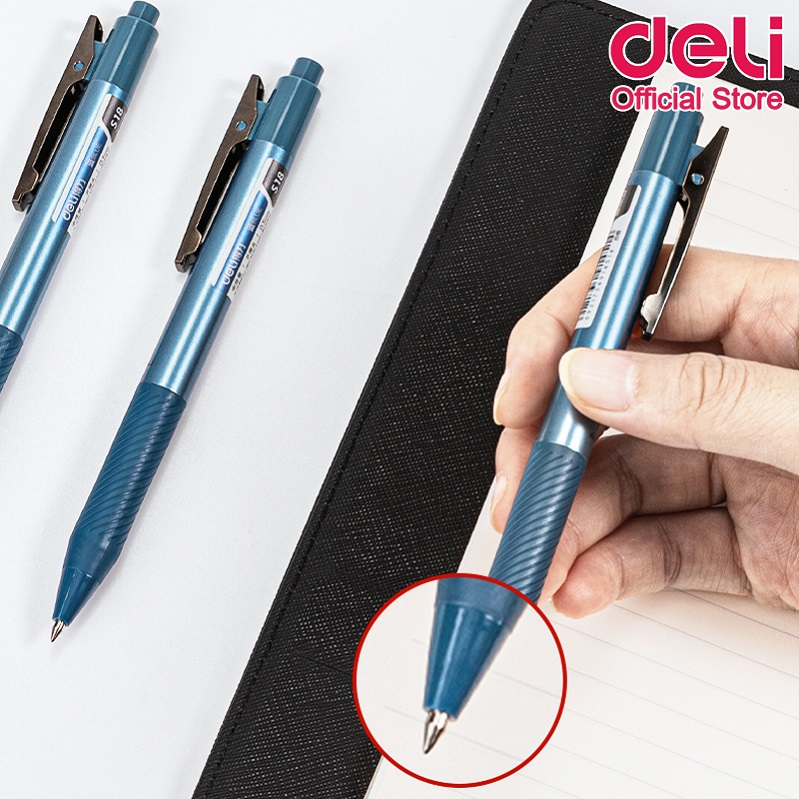 deli-s18-gel-pen-ปากกา-ปากกาเจล-หมึกน้ำเงิน-0-5mm-แพ็คกล่อง-12-แท่ง-ปากกา-อุปกรณ์การเรียน-เครื่องเขียน-ปากกาเจลราคาถูก