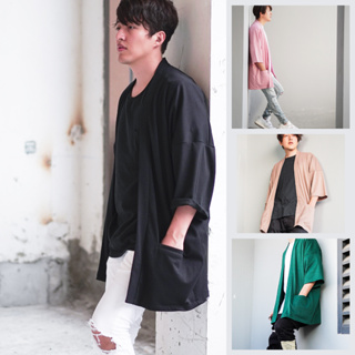 ภาพหน้าปกสินค้าNEW COLORS!🔥 เสื้อคลุมกิโมโน 2 กระเป๋า Oversize Kimono Cardigan Unisex Freesize Noragi Jacket ซึ่งคุณอาจชอบสินค้านี้