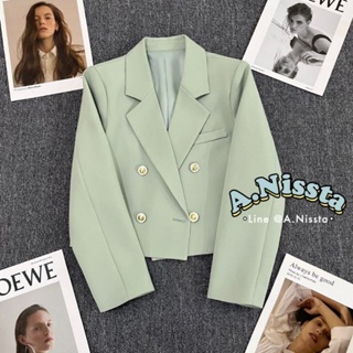 ᴍɪɴᴛɴɪᴇ ʙʟᴀᴢᴇʀ *พร้อมส่ง* [SML]​ สีเขียวมินต์น่ารักมาก ทรงสวย ผ้าดี มีซับใน Blazer by A.Nissta