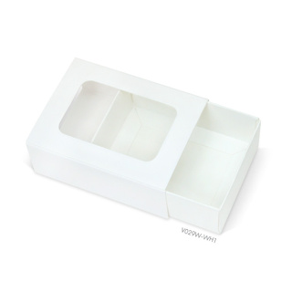 แพ็ค 20 ใบ  กล่องใส่สบู่ V029-สีขาว กล่องกระดาษสีขาว กล่องของขวัญ ของชำร่วย กล่องลิ้นชัก