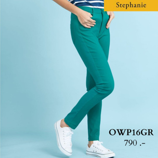 Stephanie กางขายาวสีเขียว ขาทรงกระบอกเล็ก (OWP16GR)