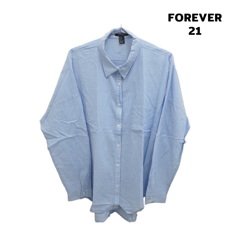 forever21-m-เสื้อเชิ้ตแขนยาวลายทาง