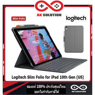 Logitech Slim Folio for iPad 10th Gen (US) เคสคีย์บอร์ดสำหรับ iPad