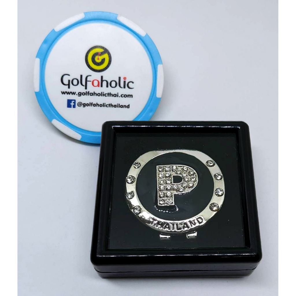 golfaholic-crtstal-golf-magnetic-ball-markers-alphabets-กอล์ฟ-บอลมาร์คเกอร์-ตัวอักษรอังกฤษ-ฝังคริสตัล