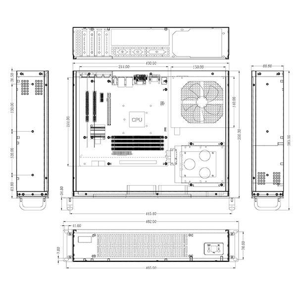 เคส-แร็ค-2u-2u350-ry2u350-m-atx-itx-rack-chassis-server-case-computer-workstation-comwork