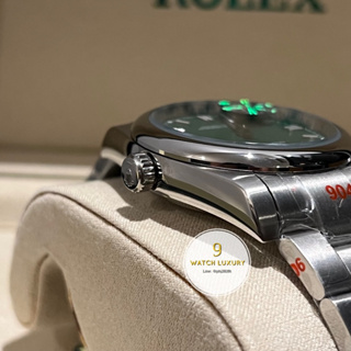 ภาพขนาดย่อของภาพหน้าปกสินค้านาฬิกาRolex OP สีเขียว เครื่องautomatic *สินค้าตรงตามรุป จากร้าน 9luxuryshop บน Shopee ภาพที่ 2