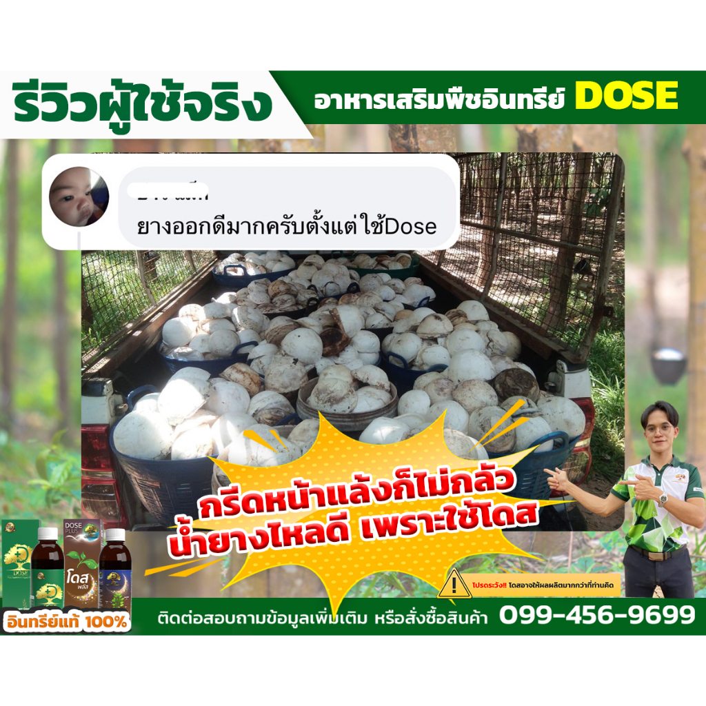 dose-โดส-ฮอร์โมนพืช-เซ็ตสุดคุ้ม-แก้หน้ายางตายนึ่ง-เพิ่มผลผลิต-ป้องกันเชื้อรา-แถมฟรีเสื้อแขนยาวโดส