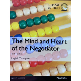 9781292073330 THE MIND AND HEART OF THE NEGOTIATOR (GLOBAL EDITION)LEIGH THOMPSON