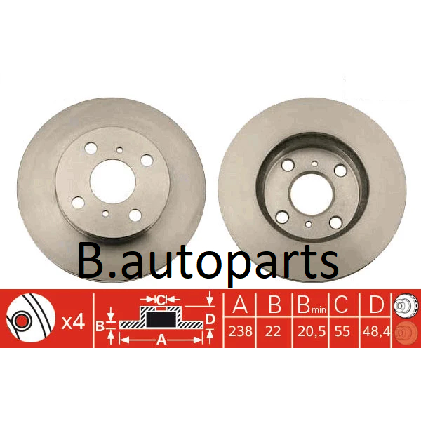 จานเบรคหน้า-toyota-corolla-สามห่วง-ee110-ae100-ae101-ae111-1-6-1-8-1991-2004-runstop-คู่