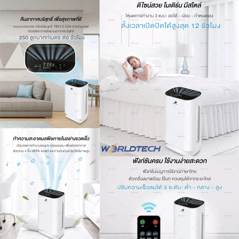 worldtech-เครื่องฟอกอากาศ-air-purifier-pm-2-5-รุ่น-wt-p50-พื้นที่-40-55-ตรม-ภาษาไทย-จอ-led-ระบบสัมผัส-hepa