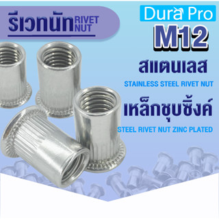 รีเวทนัท รีเวทนัทเหล็กชุบซิ้งค์ รีเวทนัทสแตนเลส เบอร์ M12 RIVET NUT ลูกรีเวท ลูกรีเวทนัท น็อตรีเวท