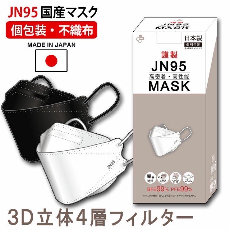 หน้ากากอนามัย-jn95-mask-กล่องละ20-ชิ้น-นำเข้าจากญี่ปุ่น-ปั้มjapan-ทุกชิ้น-japan-quality