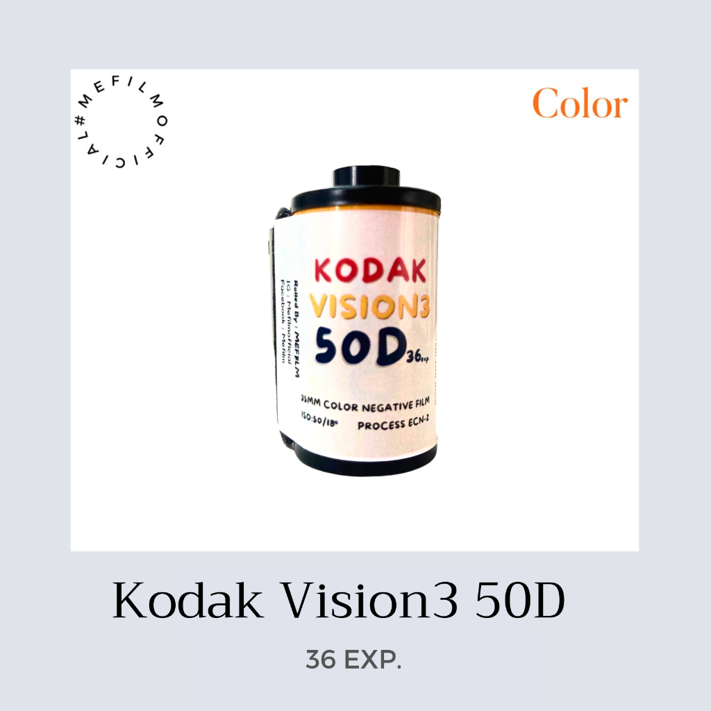 ภาพหน้าปกสินค้าพร้อมส่ง ฟิล์มหนัง Kodak vision3 50D ฟิล์ม 135 ฟิล์มใหม่ 1ม้วน ฟิล์มถ่ายรูป