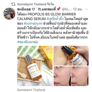 ฉลากไทย SOMEBYMI Propolis B5 Glow Barrier Calming Serum 50ml