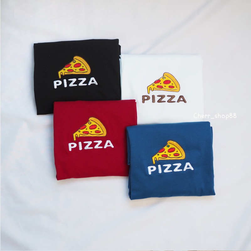 เสื้อยืดโอเวอร์ไซส์-oversize-ผ้าคอตตอน-ลายpizza