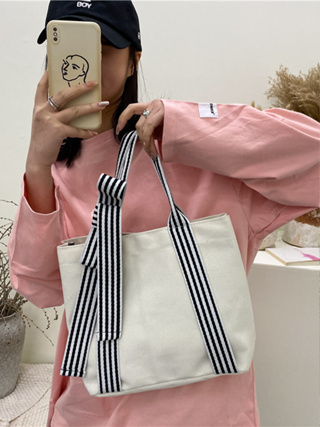 CTGB3631 กระเป๋าผ้าใบเล็กสไตล์ญี่ปุ่น ขนาดเล็ก ทำจากผ้าแคสวานคุณภาพ กระเป๋าถือสำหรับผู้หญิง ใส่ของใช้ต่างๆ