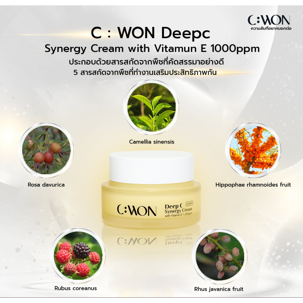 cwon-ซีวอน-synergy-cream-with-vitamin-e-1000ppm-บำรุงผิวหน้า-ช่วยให้ผิวดูเนียนกระจ่างใส-2-กระปุก