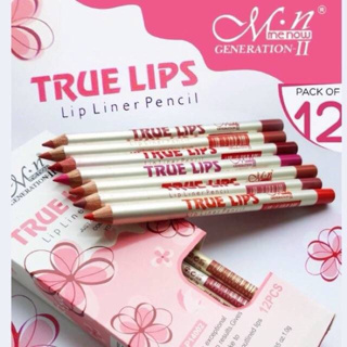 ภาพขนาดย่อสินค้าดินสอเขียนขอบปาก ME NOW True Lips ยกกล่อง12สี